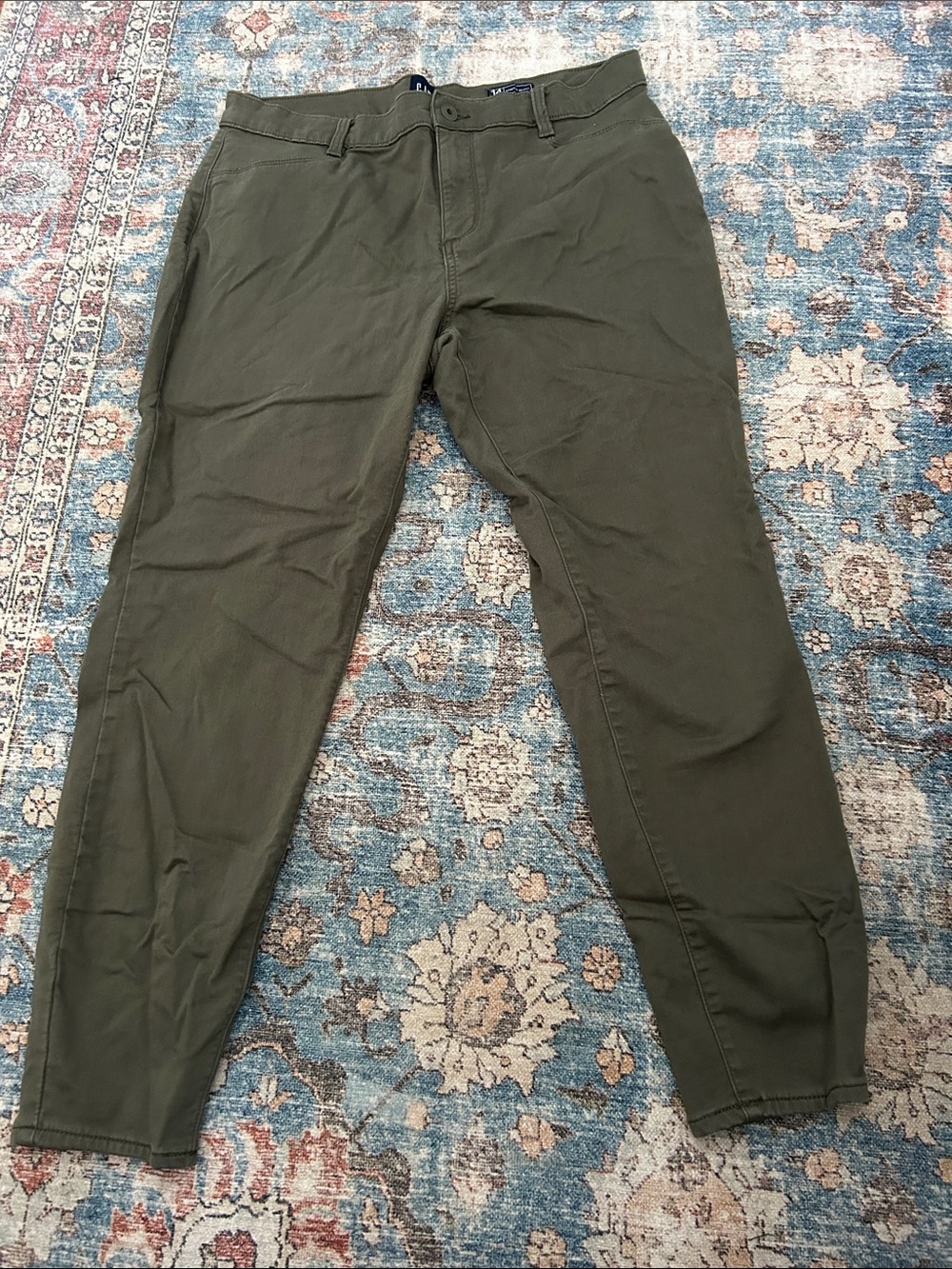 Green GAP Stretch Skinny Pants- Size 14